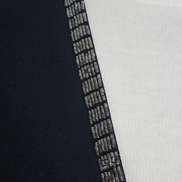 H&M Open Blazer Beaded Black Size 2 - Picture 4 of 6